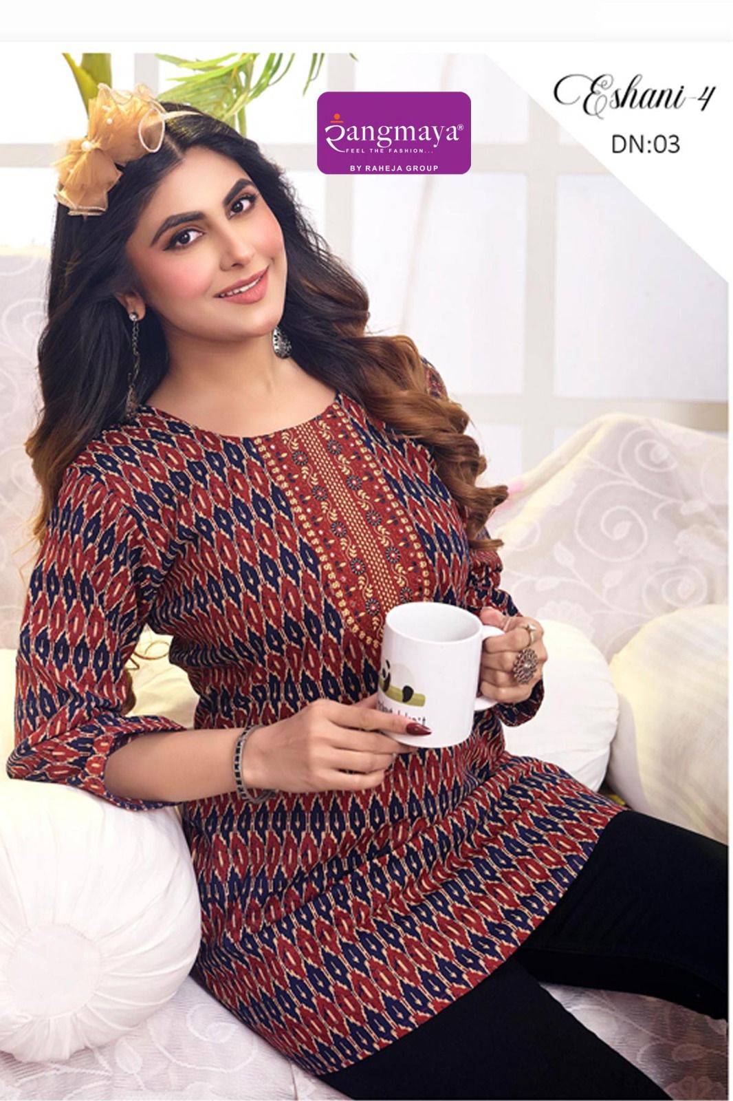  ESHANI-4 By kaamiri  01 To 08 Series Beautiful Festive Suits Colorful Stylish Fancy cotton tops At Wholesale Price